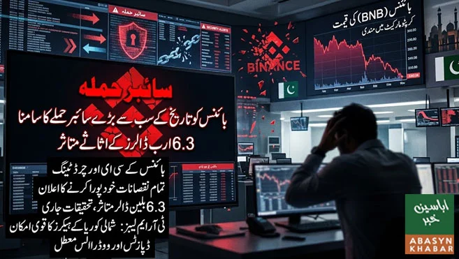 بائننس پر بڑا سائبر حملہ، 6.3 ارب ڈالر کے اثاثے متاثر