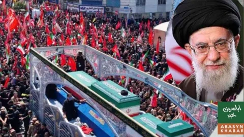 آیت اللہ علی خامنہ ای کی میت ہیلی کاپٹر کے ذریعے قم منتقل