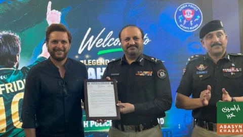 شاہد آفریدی سندھ پولیس سپورٹس بورڈ کے سفیر کھیل مقرر