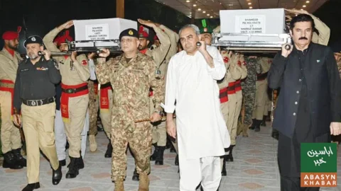 ہنگو میں شہید فوجی جوانوں کی پشاور میں نماز جنازہ ادا