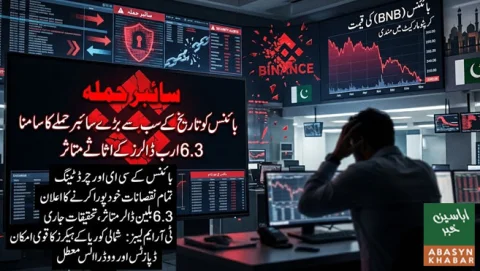 بائننس پر بڑا سائبر حملہ، 6.3 ارب ڈالر کے اثاثے متاثر